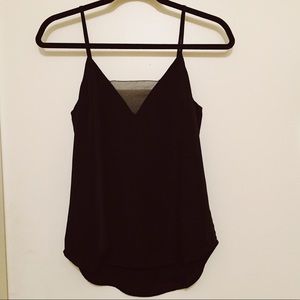 Banana Republic Black Camisole with Mesh Insert